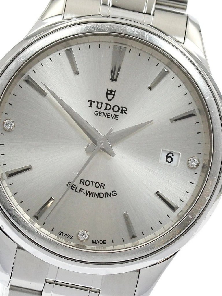 Tudor Style 12500 Date 3p Diamond Silver Dial Automatic Mens Watch